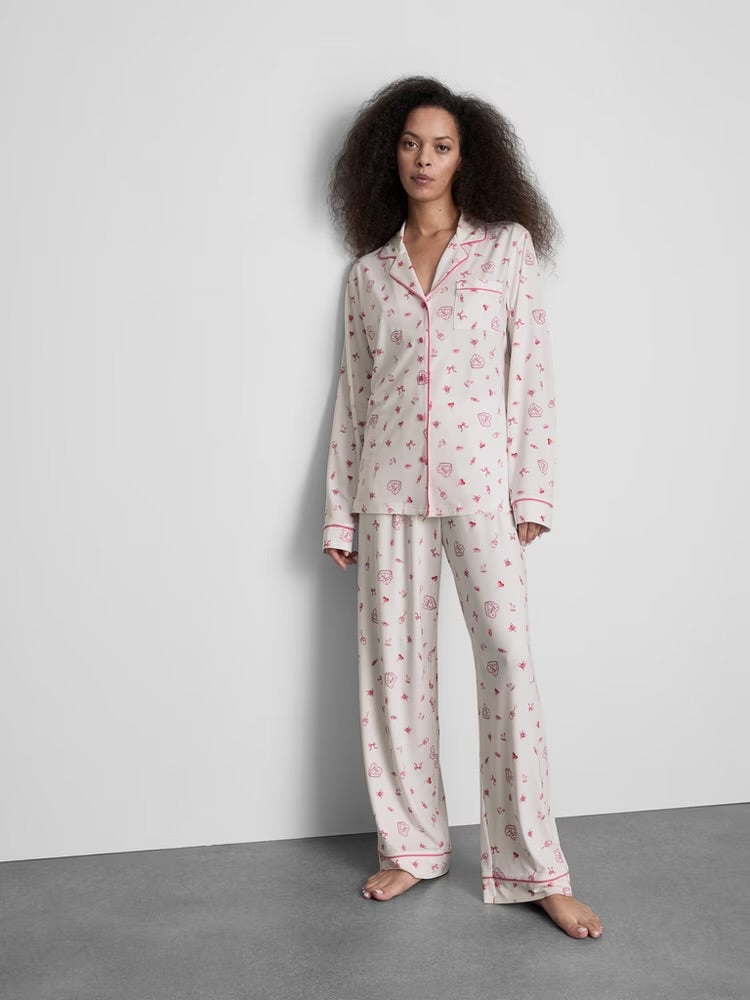 Printed Boyfriend Pyjamas