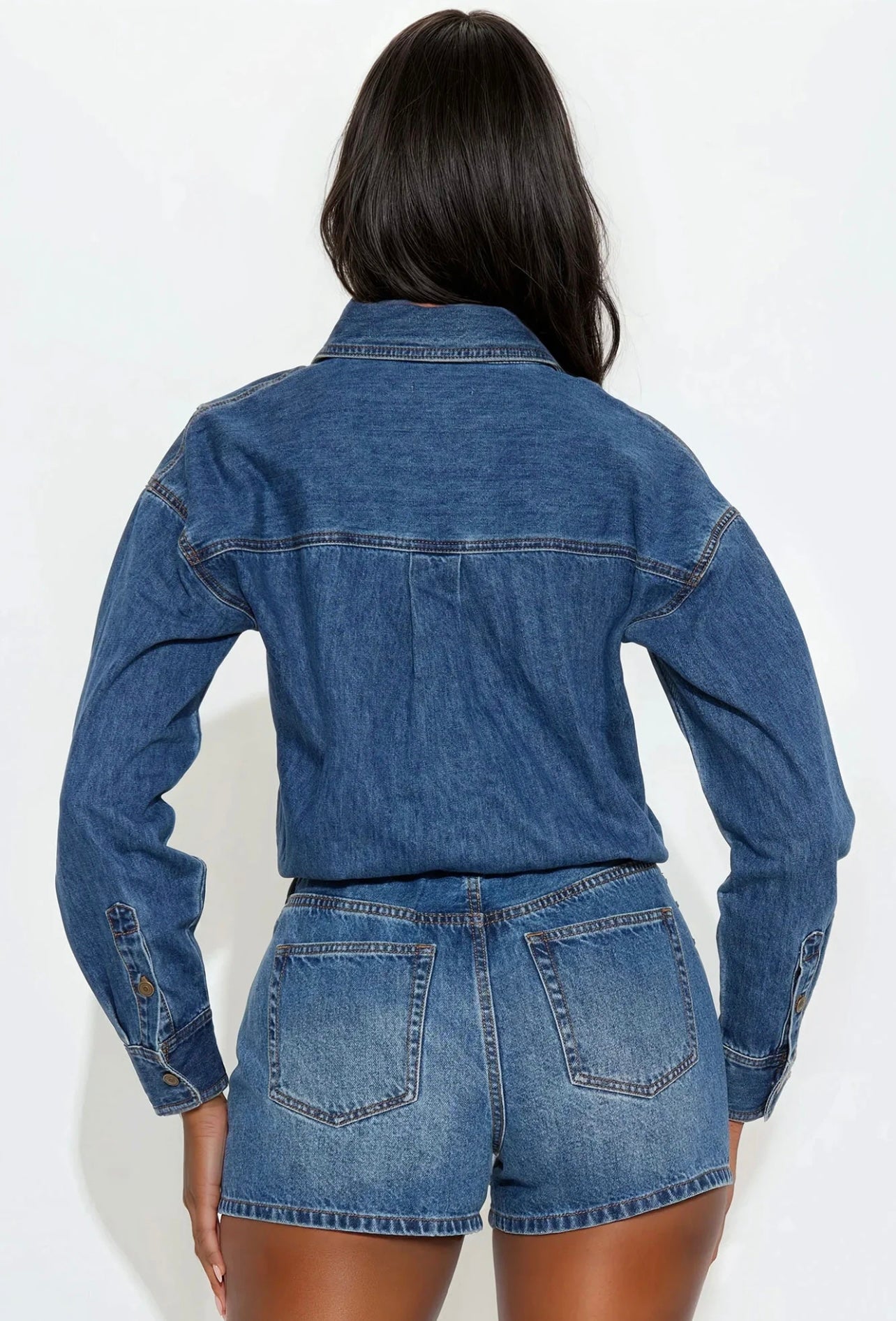 Fashionnova Denim Romper