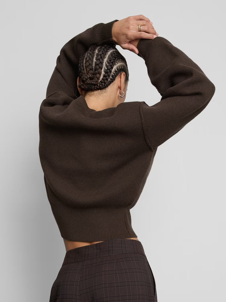Cropped Stitch Detail Jumper
