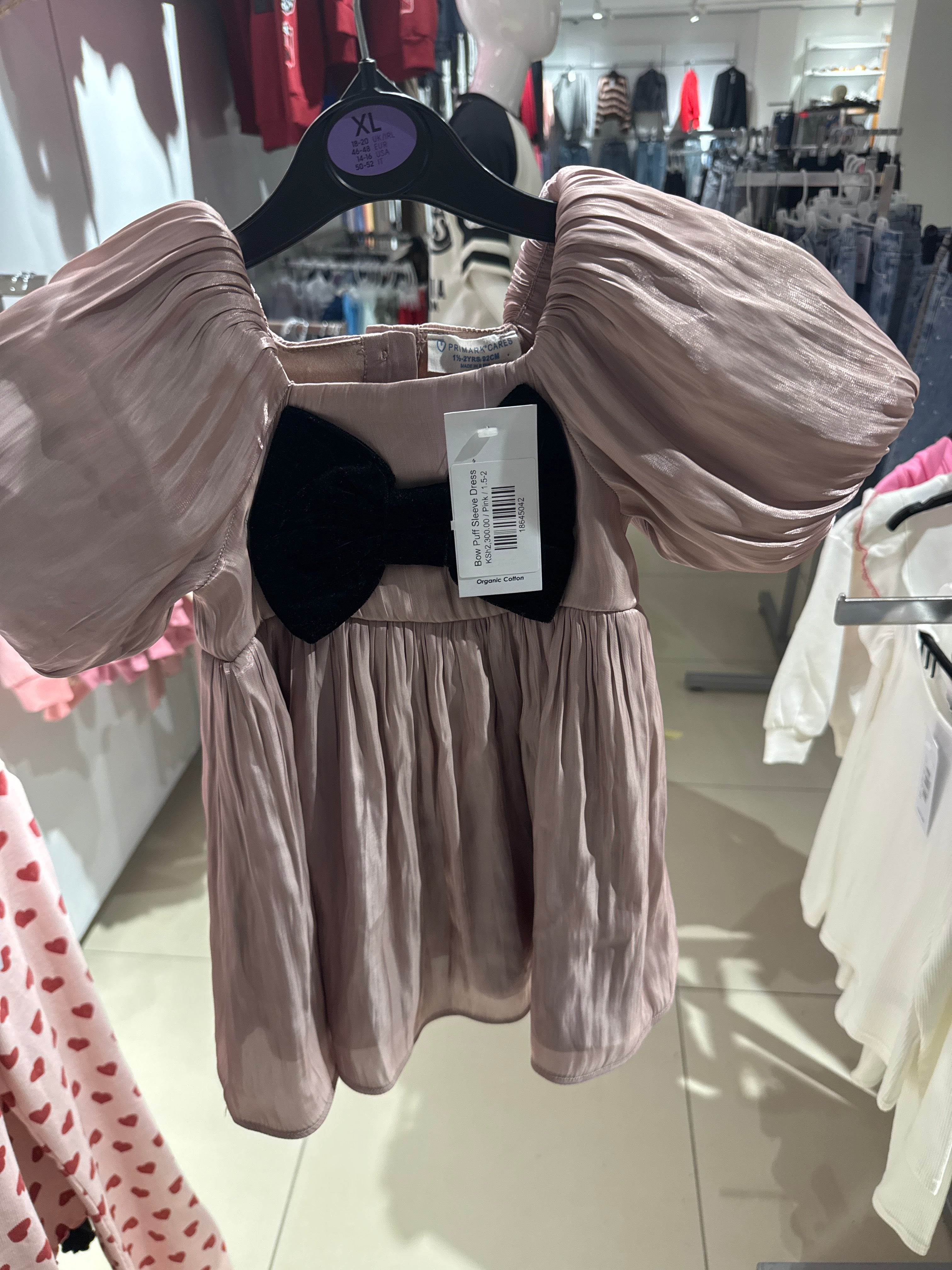 Bow Puff Sleeve Dress