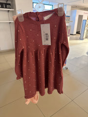 Textured Spotted Dress + Tights