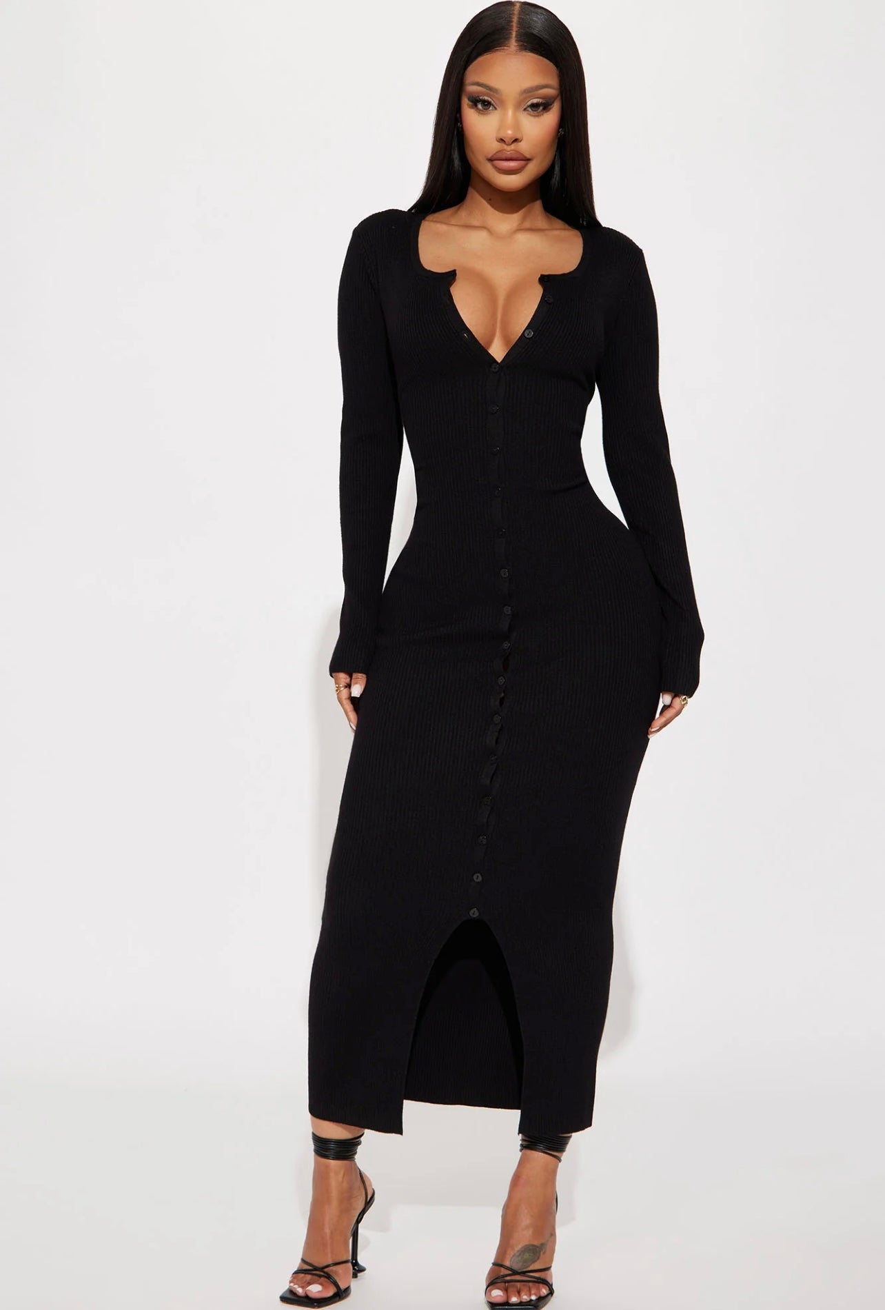 Fashionnova ribbed maxi dress