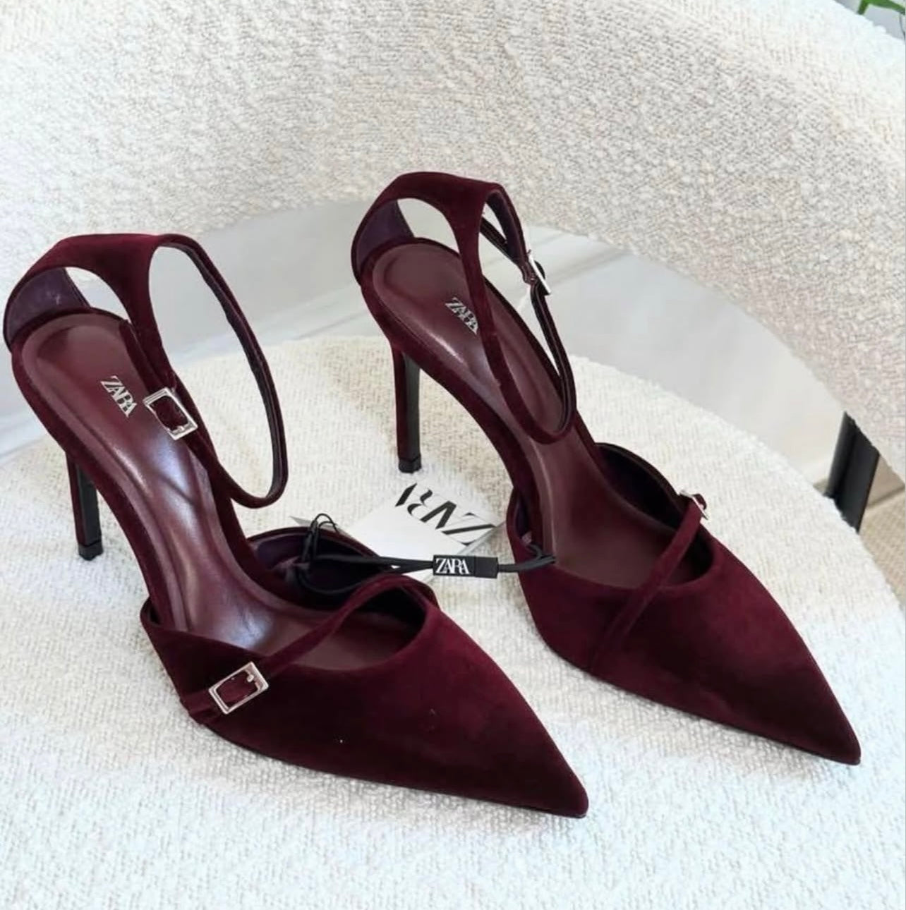 Suede Pointed-toe Stiletto Heels