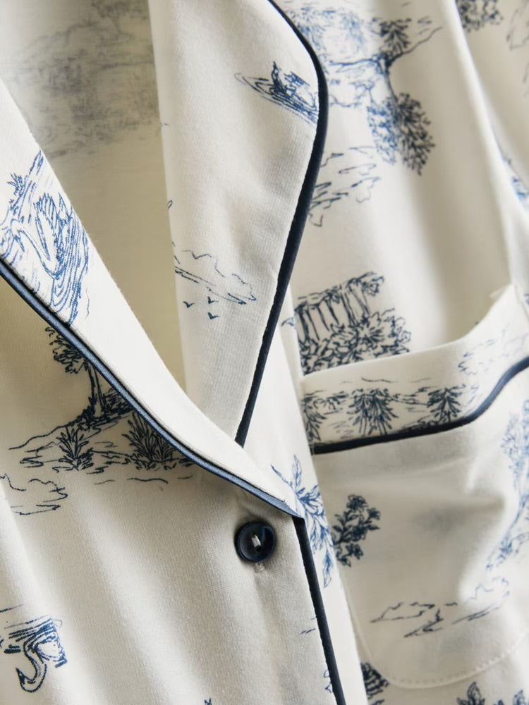 Printed Boyfriend Pyjamas