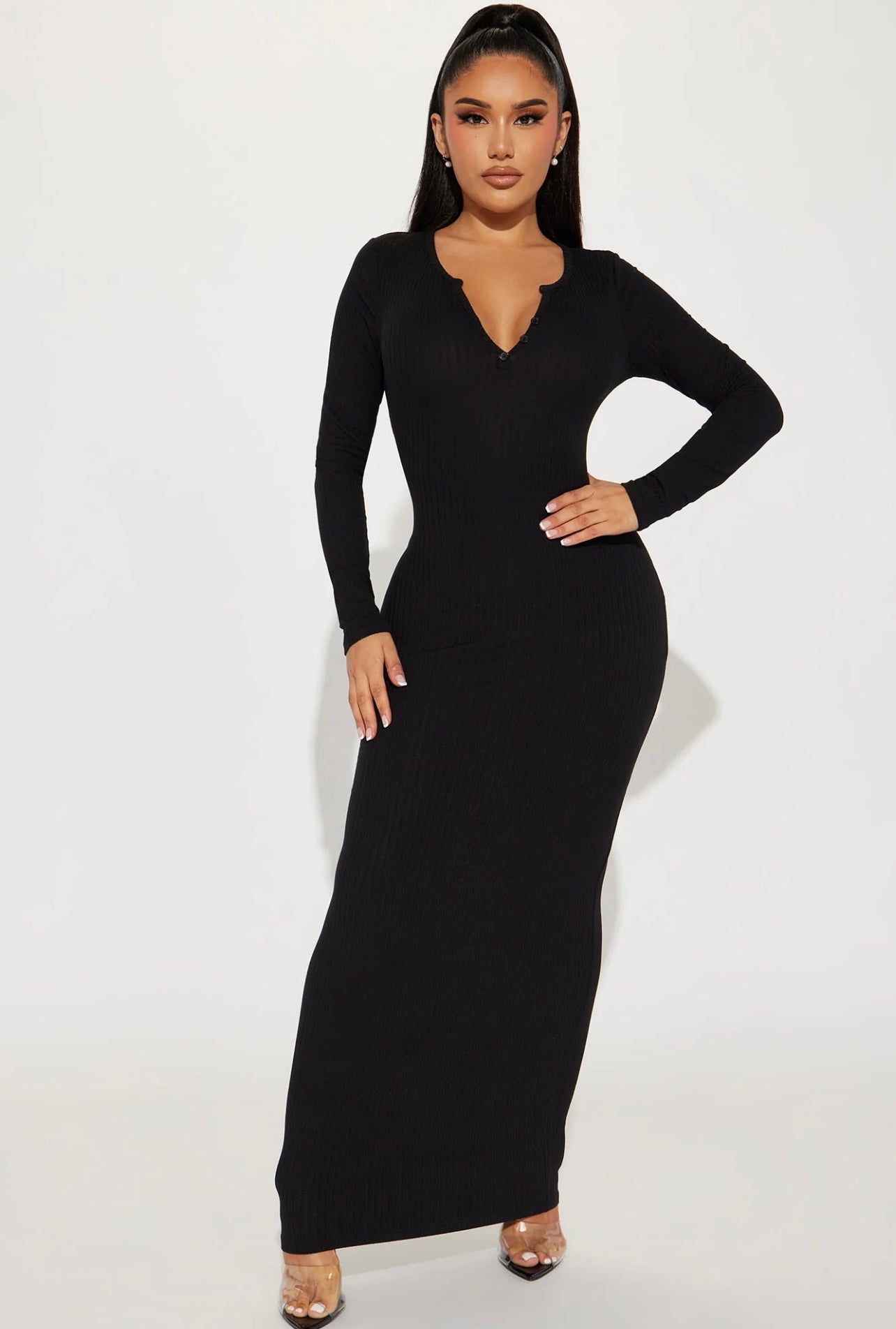 Fashionnova ribbed maxi dress