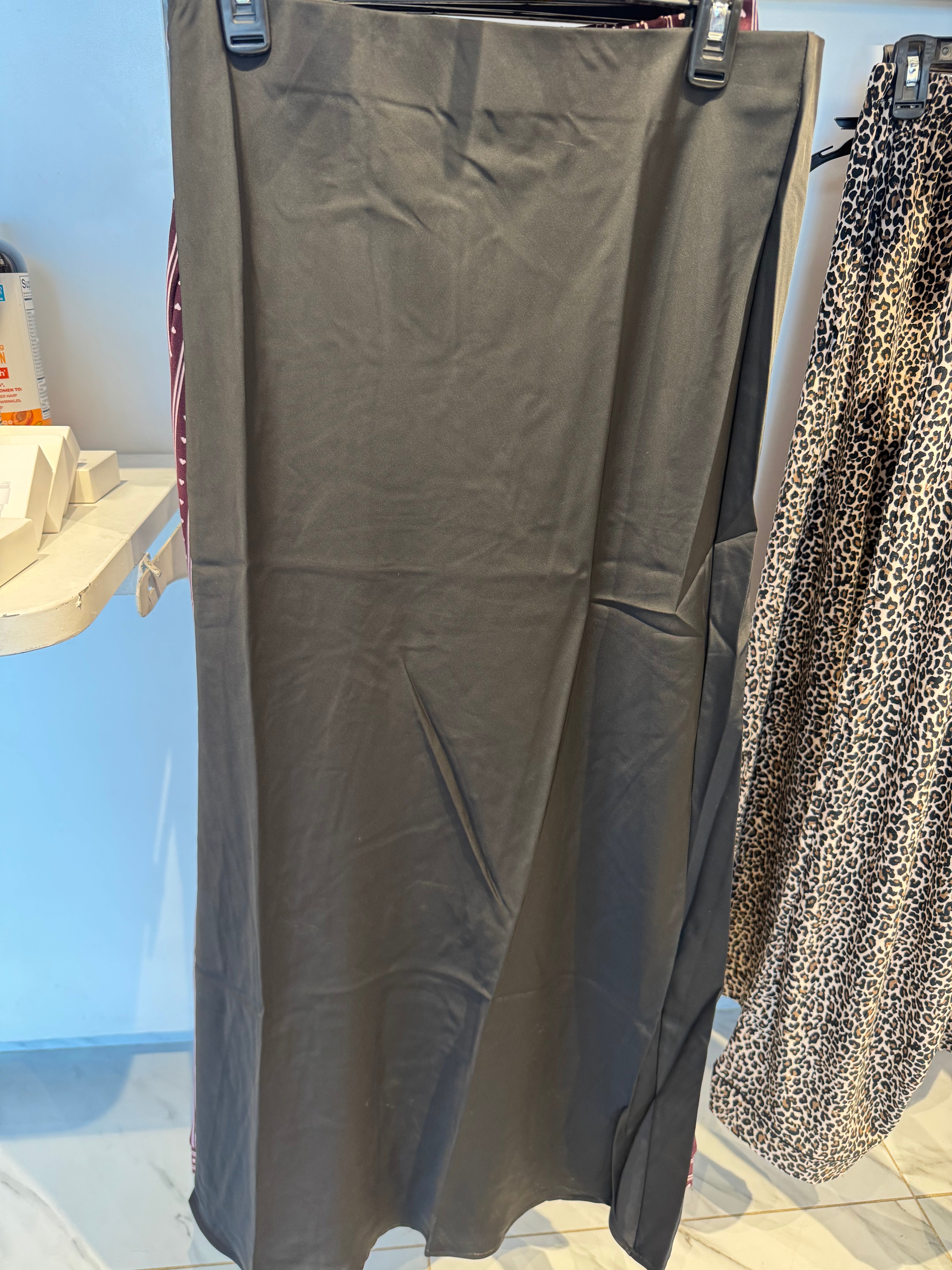 Zara silk midi skirt