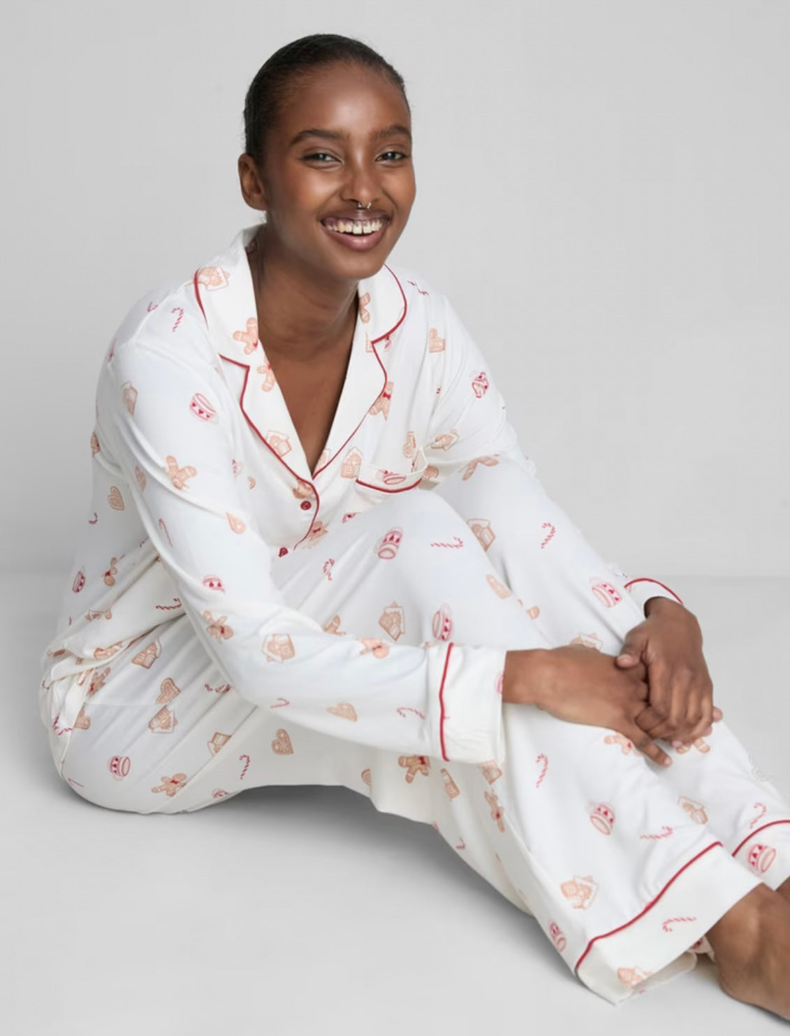 Christmas Printed Boyfriend Pyjamas