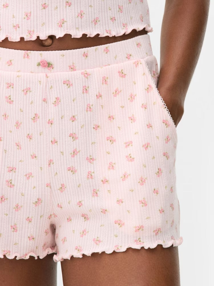 Floral Pointelle Pyjama Short set