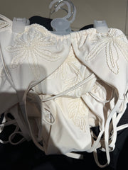 Embroidered Triangle Bikini Set