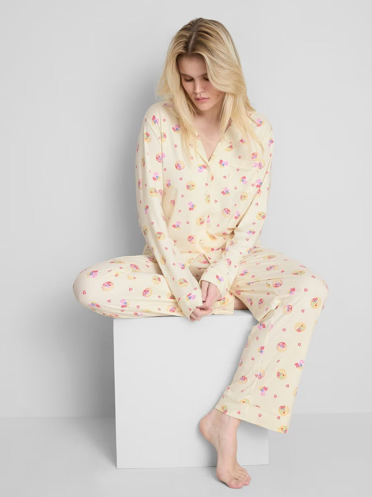 Printed Boyfriend Pyjamas