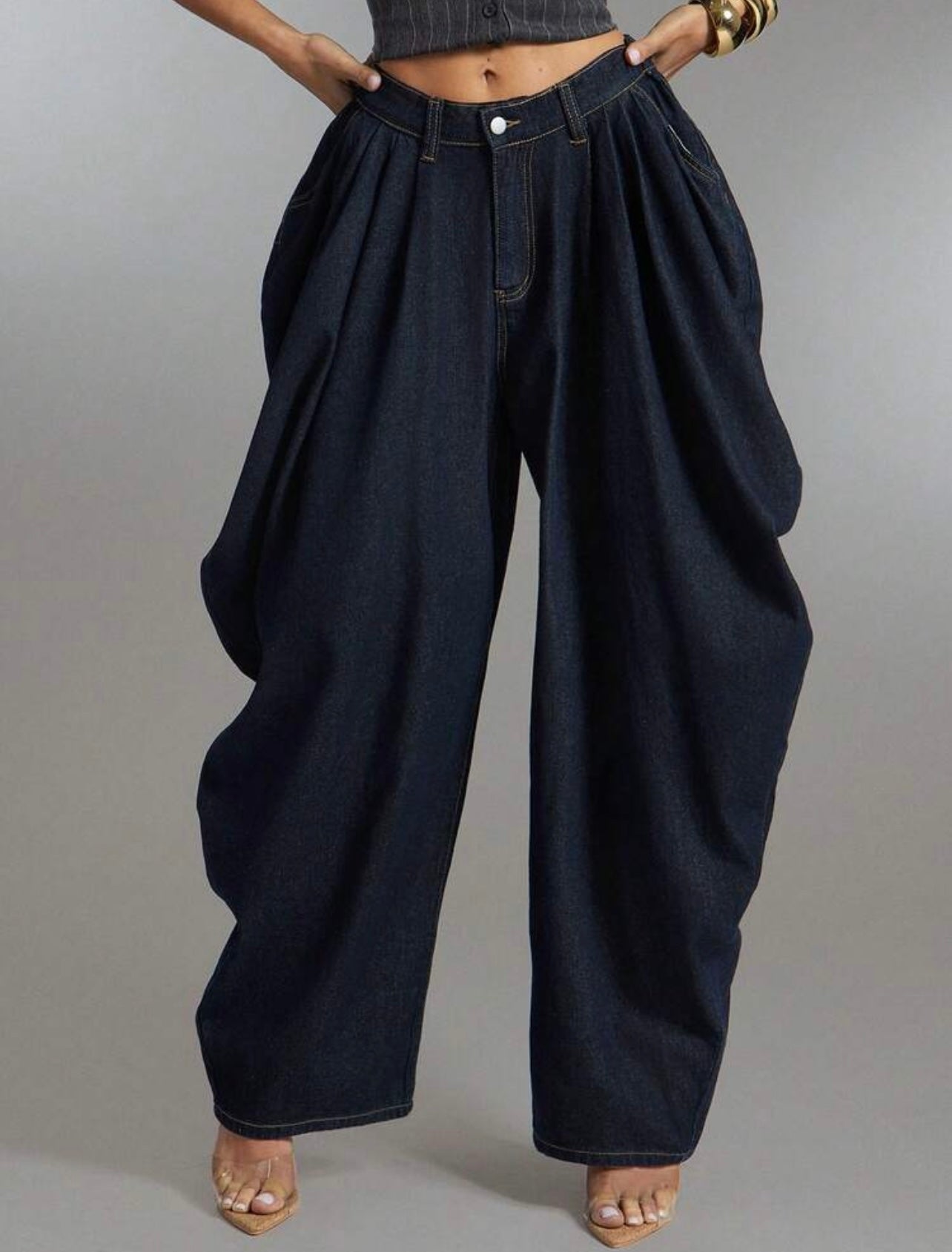 Loose flare leg jeans