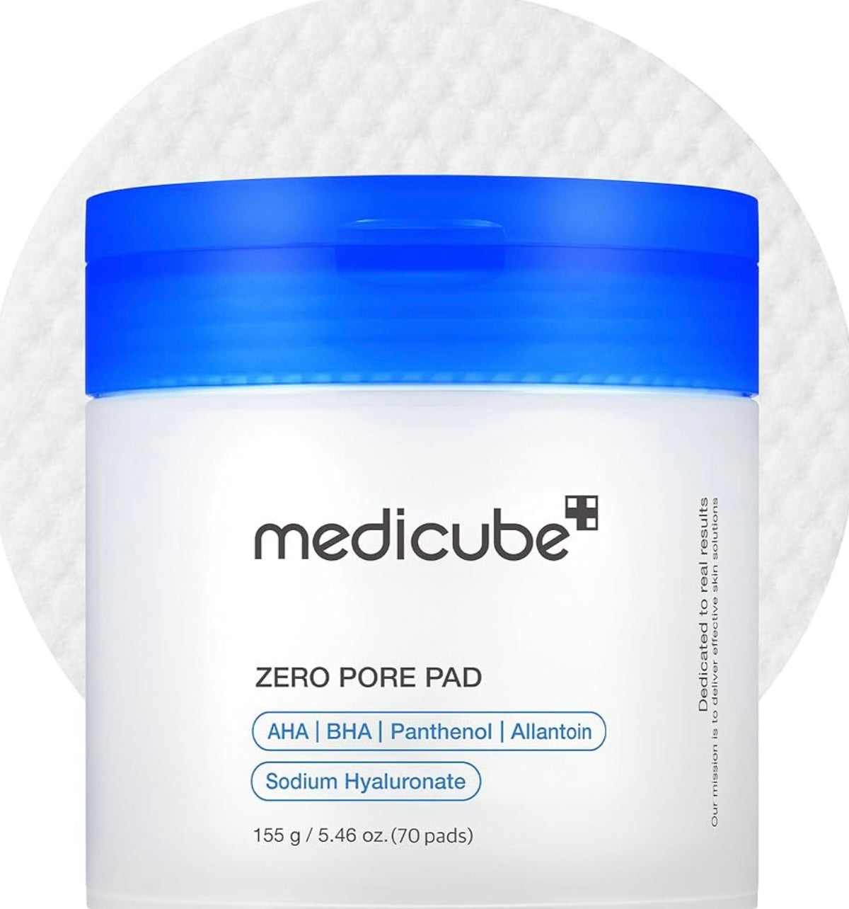 medicube Toner Pads Zero Pore Pad 2.0 | Dual-Textured Facial Pad for Exfoliation and Pore Care with 4.5% AHA Lactic Acid, 0.45% BHA Salicylic Acid | Ideal for All, Korean Skin Care, 70 Pads