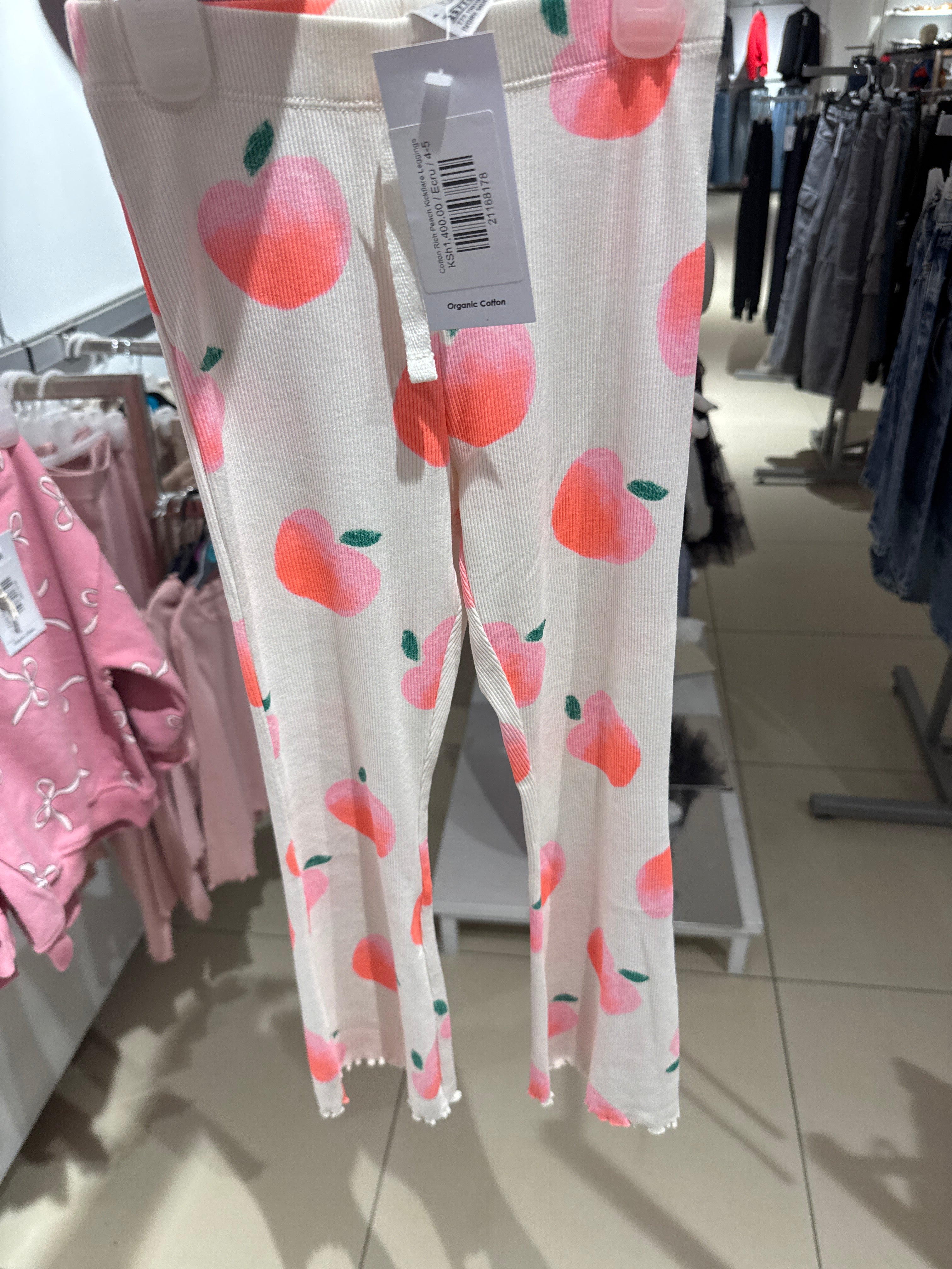 Cotton Rich Peach Kickflare Leggings