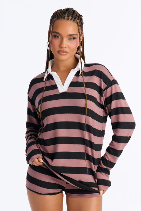 Caroline Striped Short Set