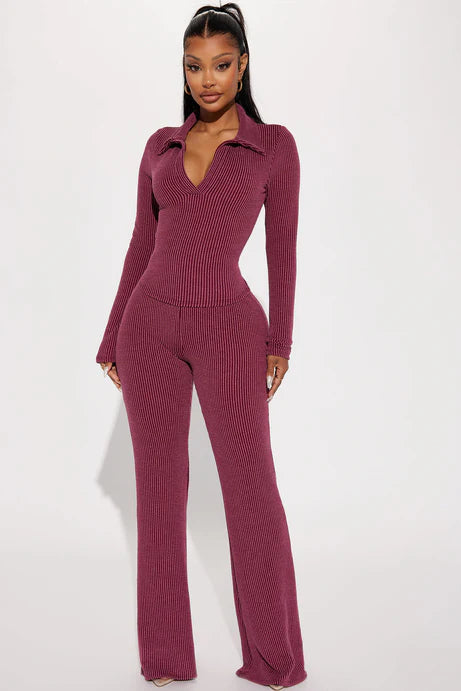 Ribbed Long Sleeve Set