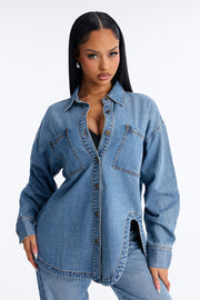 Alicante Drapey Denim Shacket