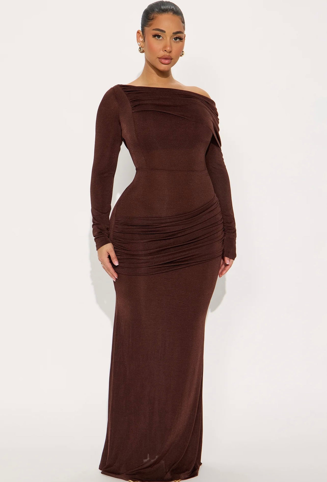 Fashionnova Sienna Long Sleeve Maxi Dress