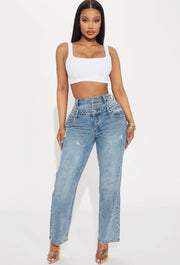 Fashionnova cropped stretch straight leg jeans
