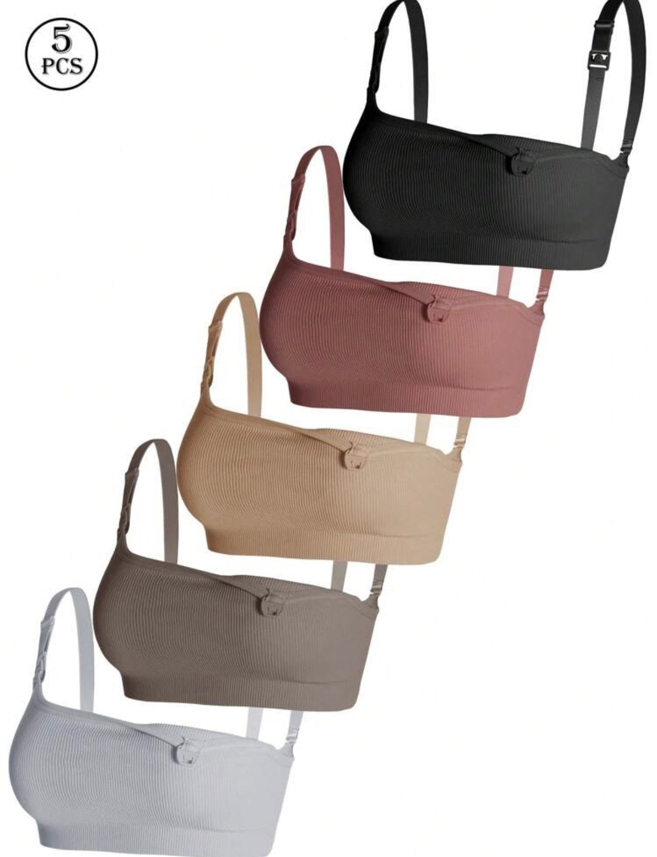 Ribbed non-padded seamless sporting bra