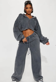 Fashionnova On The Go Fleece Pant Set