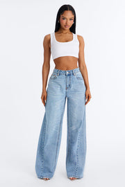 Chicago Edition Non Stretch Wide Leg Jeans