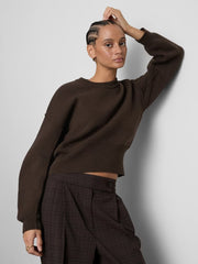 Cropped Stitch Detail Jumper