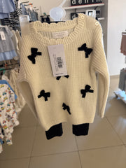 Ribbed Bow Top & Trousers Set