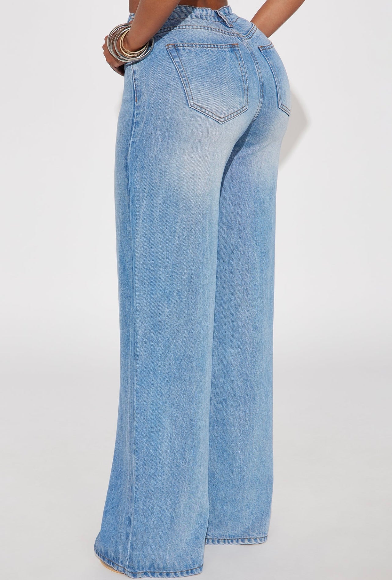 Fashionnova Beachfront Drapey Wide Leg Jeans