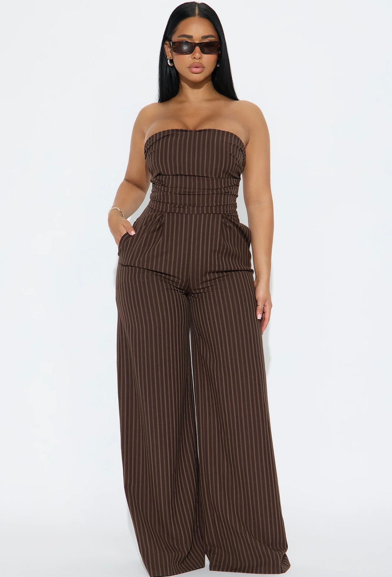 Fashionnova  Pinstripe Jumpsuit