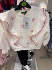 Embroidered Frill Blouse Floral