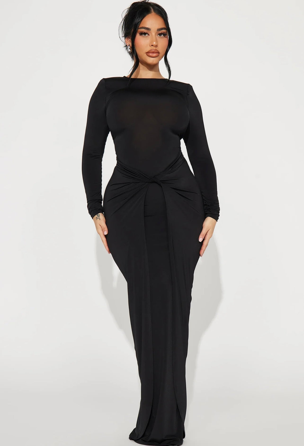 Fashionnova Catarina Slick Maxi Dress