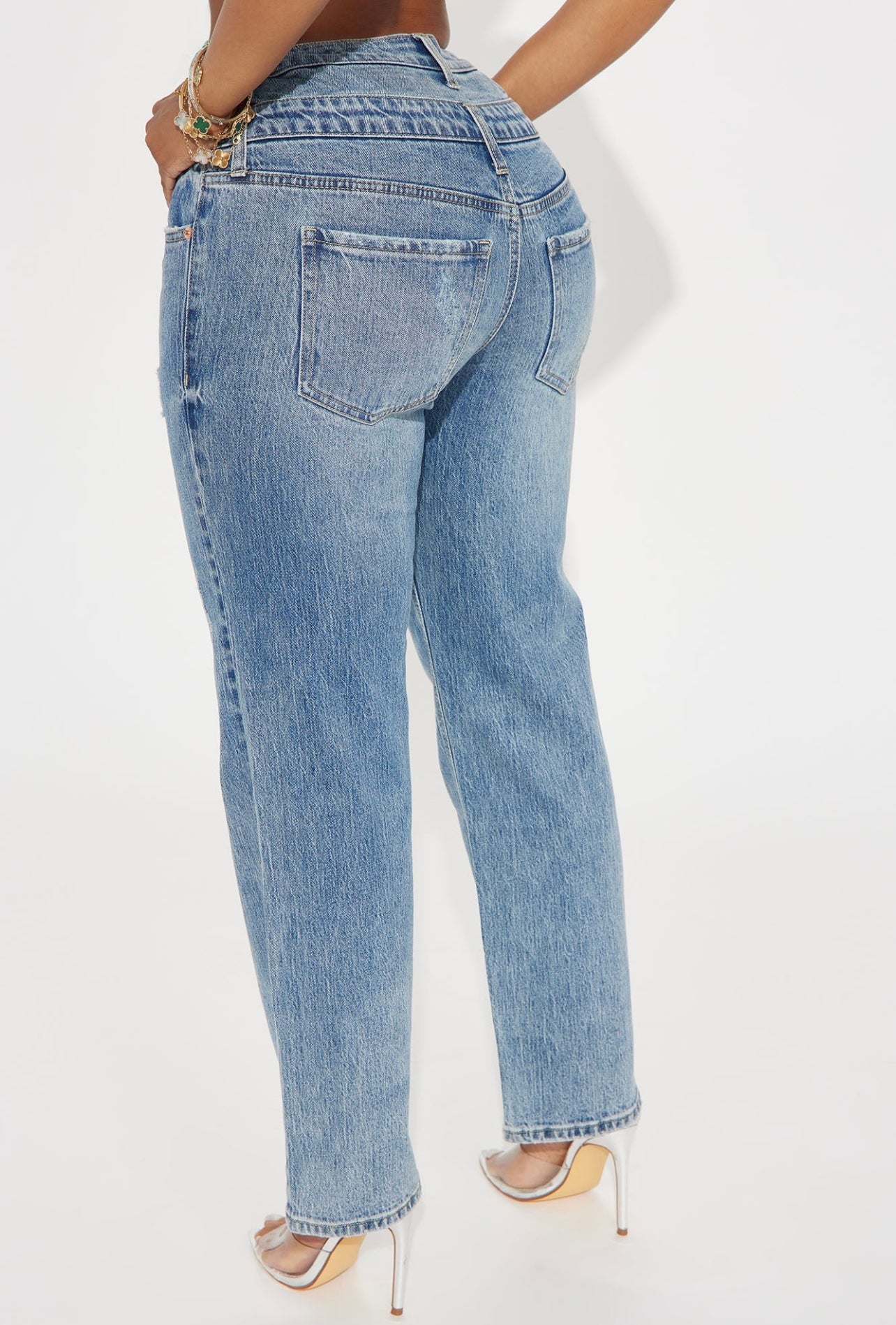 Fashionnova cropped stretch straight leg jeans