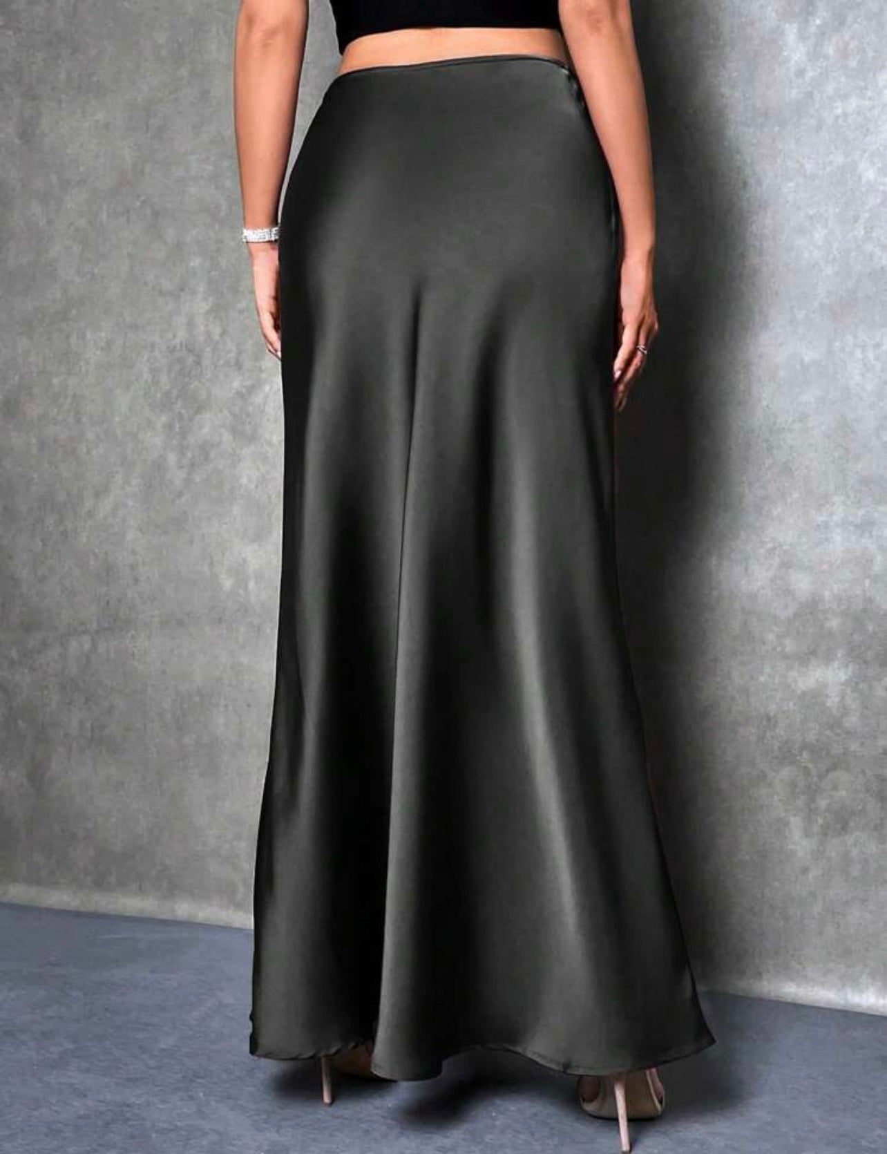 Satin Long Skirt (Shein)
