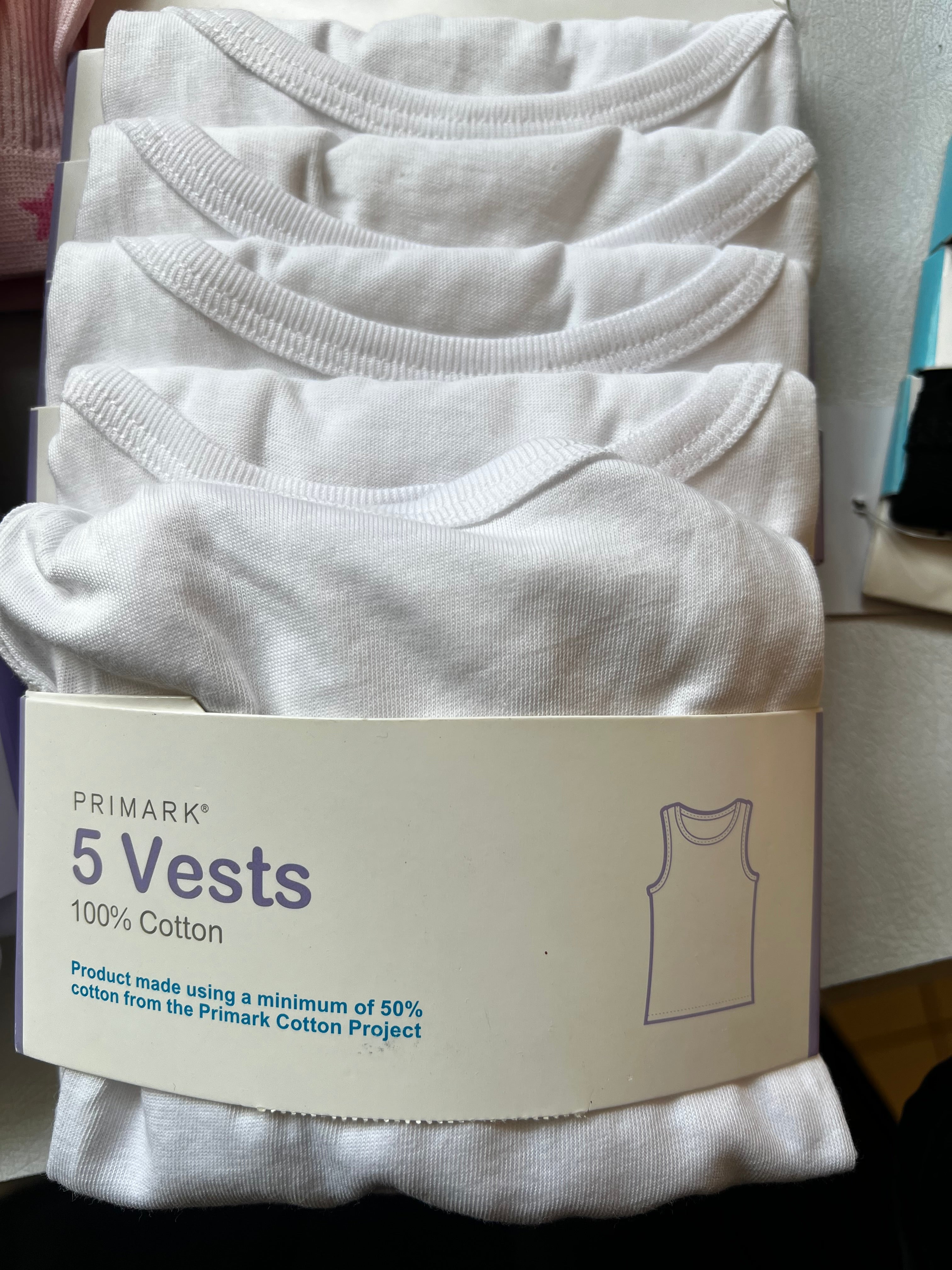 Primark 5pck cotton vests