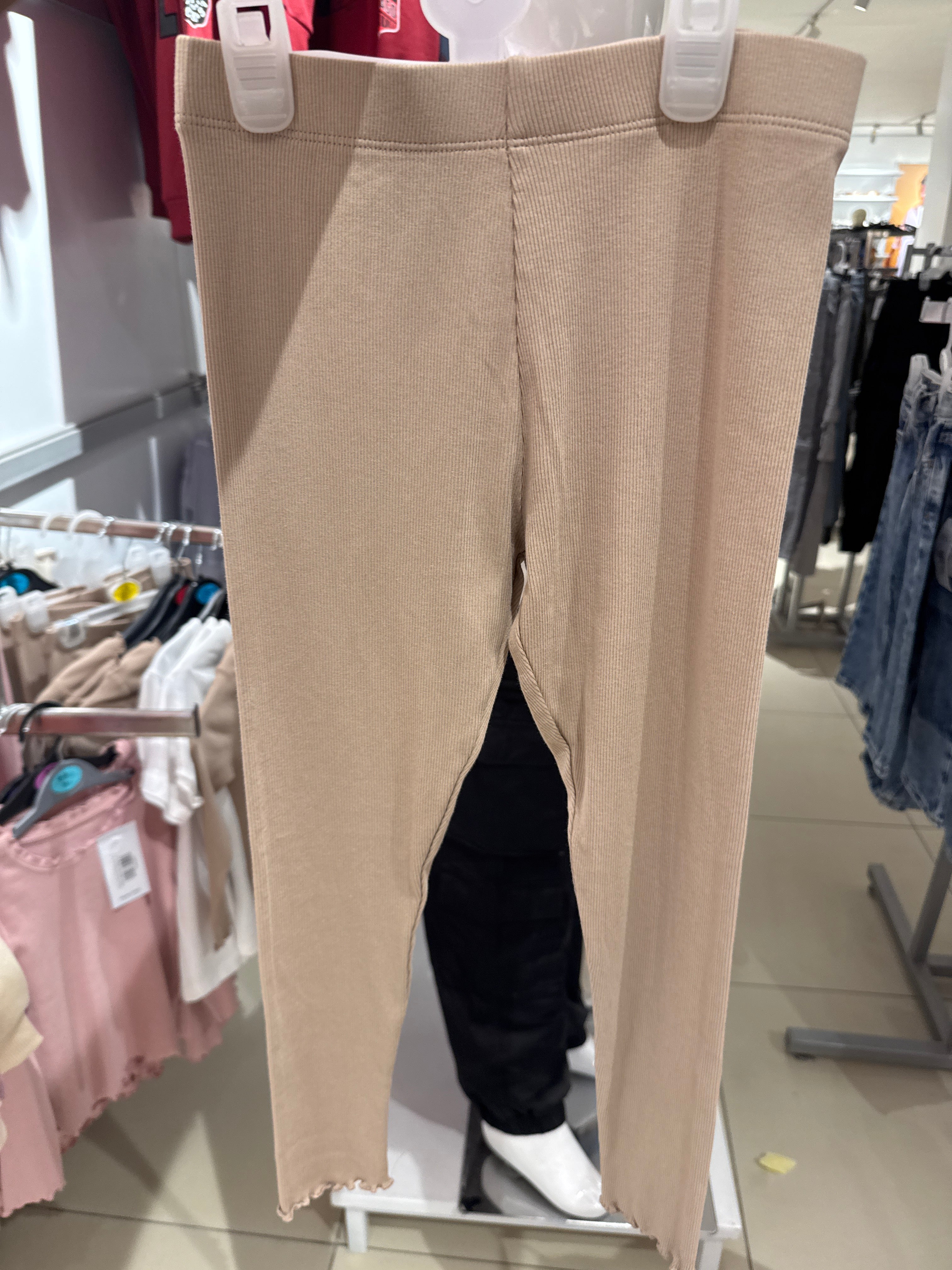 Brown Long Sleeve T-Shirt And Leggings Set