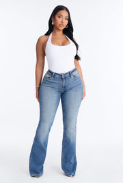 Nevada mid rise stretch flared jeans