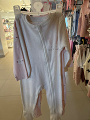 2Pk Bunney Zip-Up Sleepsuit