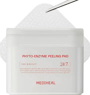 MEDIHEAL Toner Pads [Phyto Enzyme] - Exfoliating Peeling Pad with LHA & Papaya Enzyme - Pore Tightening & Sebum Control - Vegan Micro Embossed Non-Sensitive Pad (90 Count)