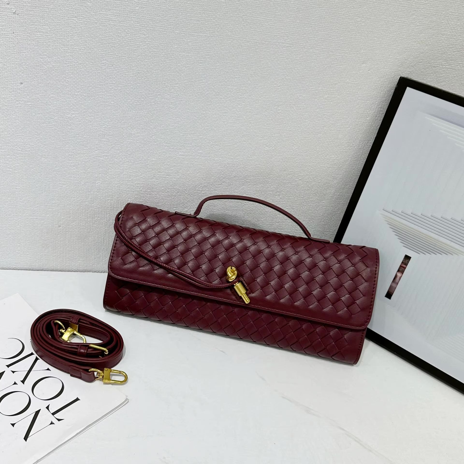 Shein Wooven Clutch Handbag