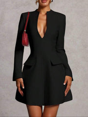 Shein Mini Long Sleeve Hollow-out Dress