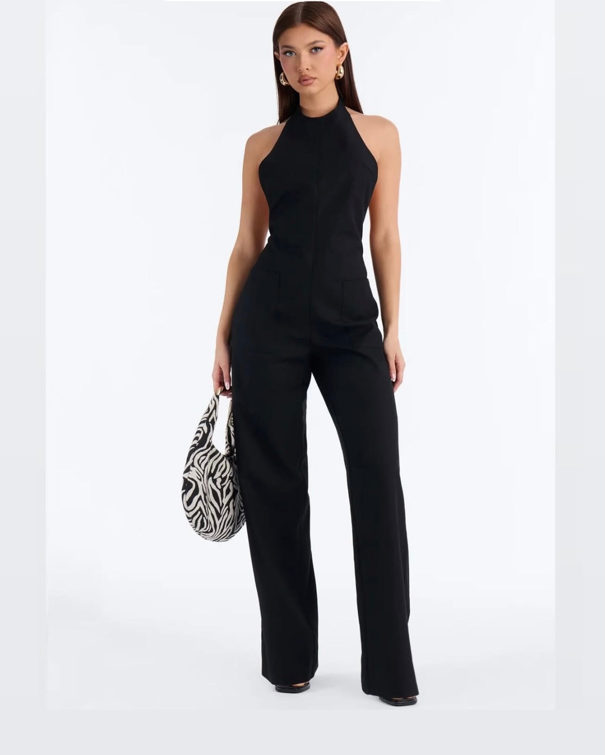 Fashionova Nelly linen backless jumpsuit