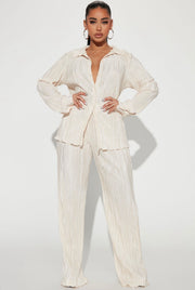 Pick me plisse pant set