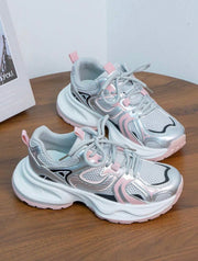2025 Summer New Breathable Mesh Hollow Sport Shoes, Fashion Chunky Sneakers