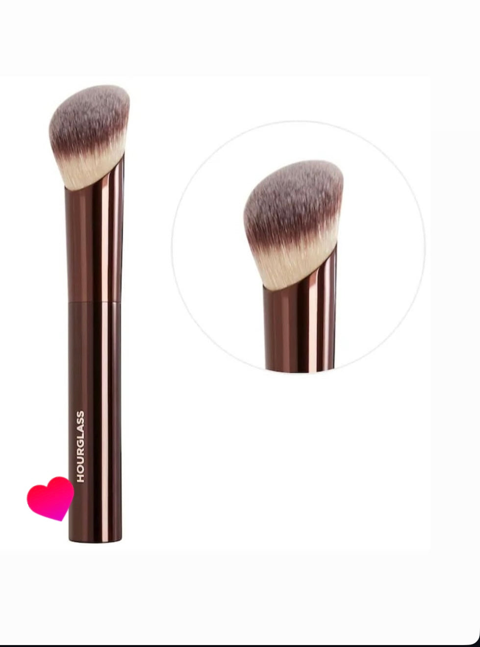 Hourglass foundation brush
