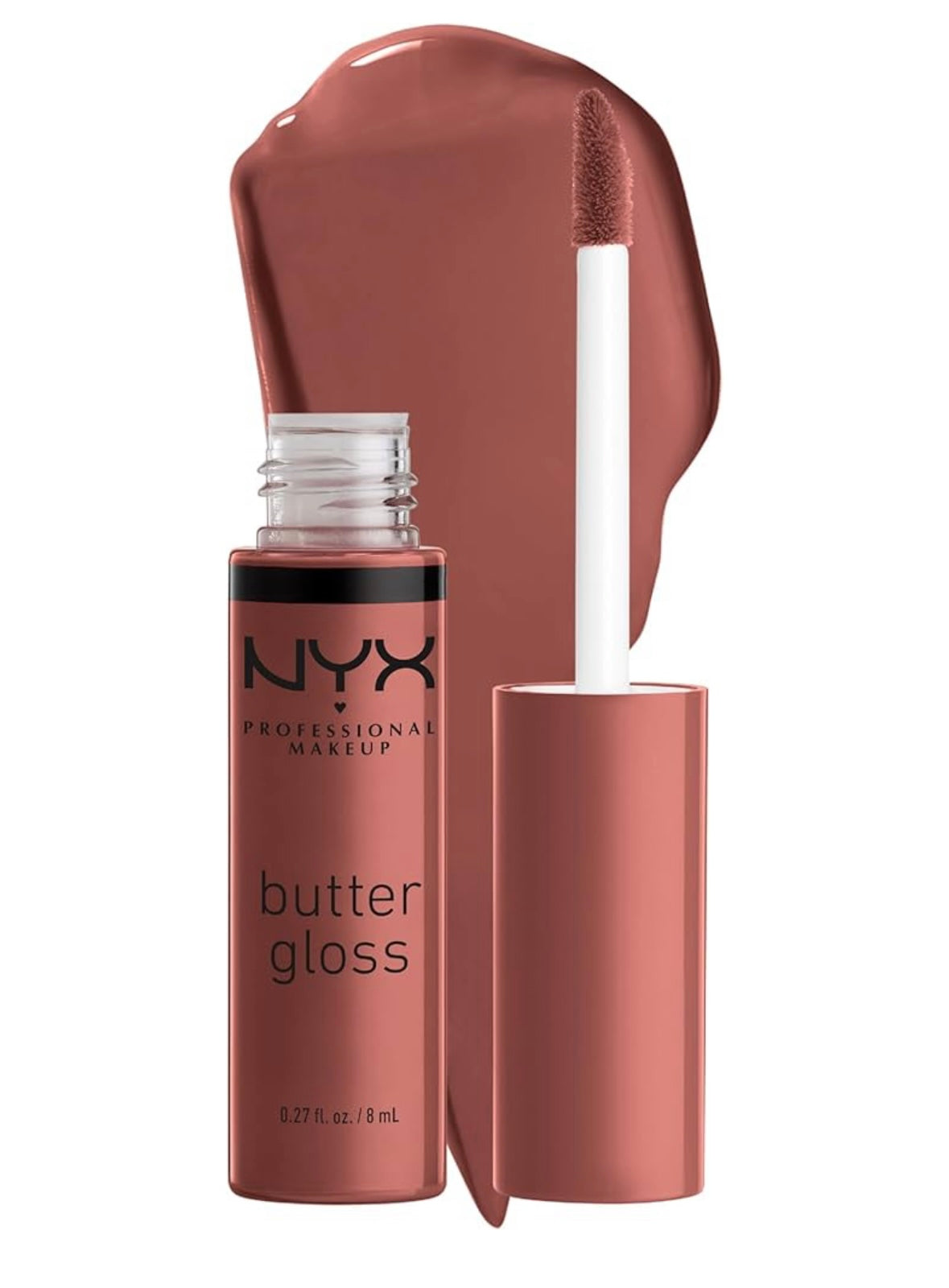 NYX PROFESSIONAL MAKEUP Butter Gloss, Non-Sticky Lip Gloss - Praline (Deep Nude)