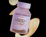 Lemme Immunity:designed to support immune system health. These sweet orange-flavored gummies combine vitamins, minerals, and a unique postbiotic to provide what the brand calls "daily defense".