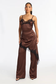 Fashionova Arya laced satin pant set