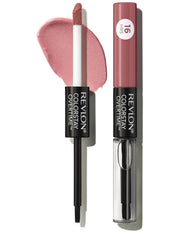 Revlon Liquid Lipstick with Clear Lip Gloss, ColorStay Overtime Lipcolor, Dual Ended with Vitamin E, 350 Bare Maximum, 0.07 Fl Oz