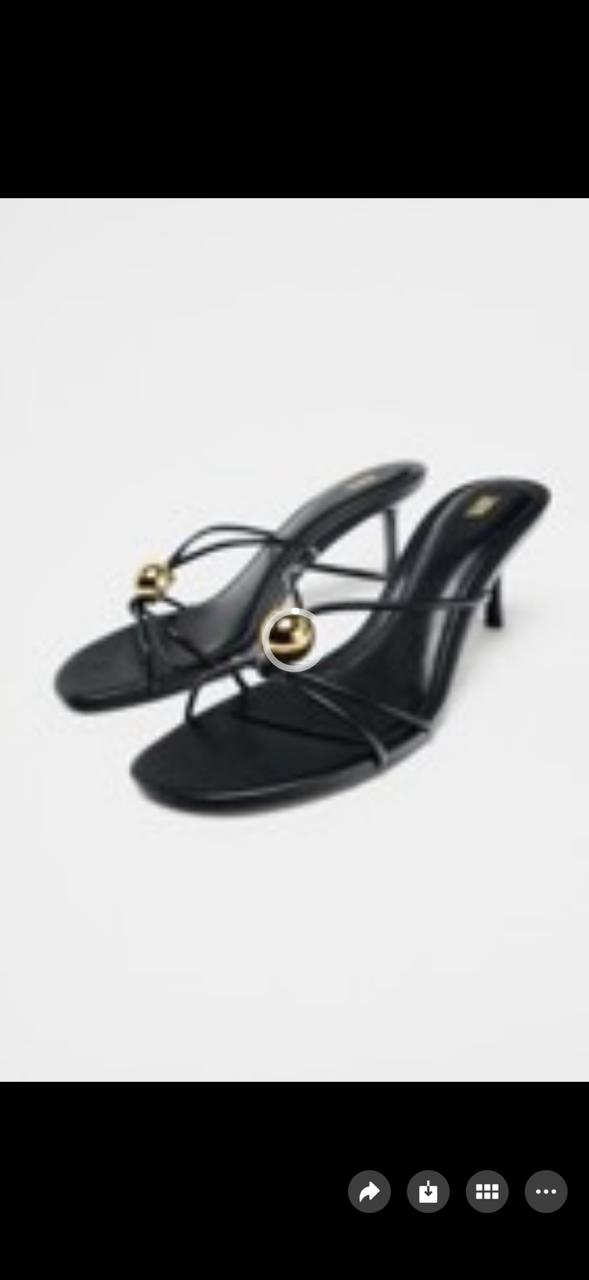Zara heels with metallic detail