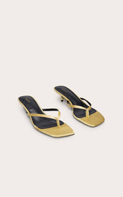 Zara gold kitten heels